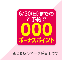 ボーナスポイント ▲こちらのマークが目印です