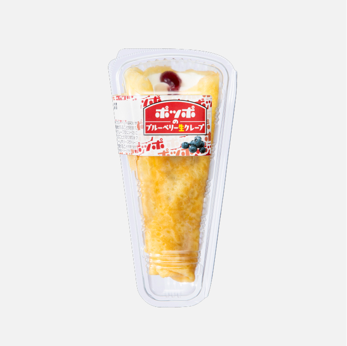 ポッポのブルーベリー生クレープ