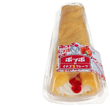 ポッポのイチゴ生クレープ