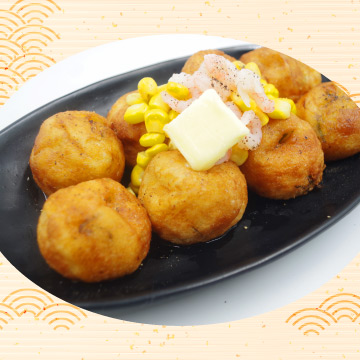 海鮮バター醤油揚げたこ焼が新登場！