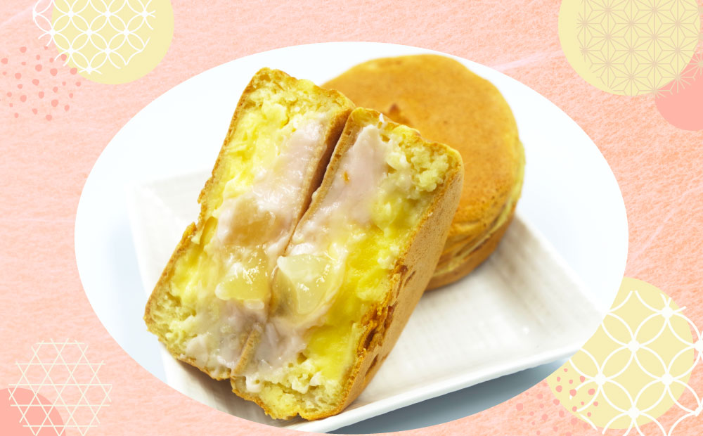 さわやかで甘酸っぱい 今川焼桃とカスタード（1個）
