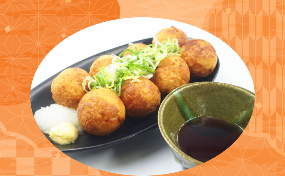 おろし天つゆ揚げたこ焼