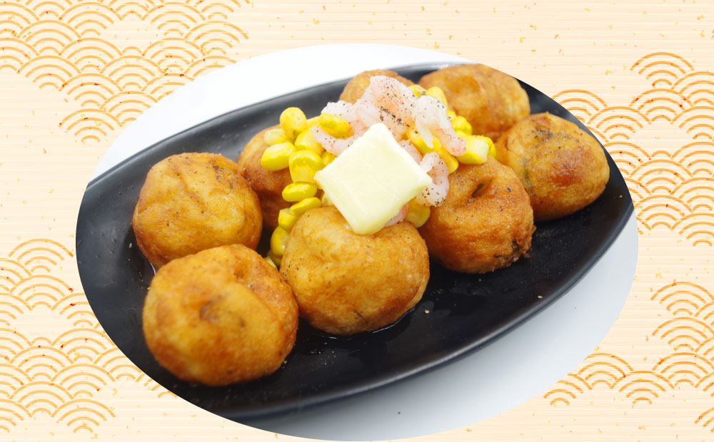 海鮮バター醤油揚げたこ焼