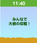 11:40みんなで大根の収穫！