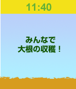 11:40みんなで大根の収穫！