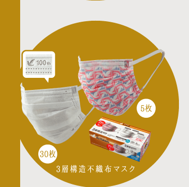 3層構造不織布マスク