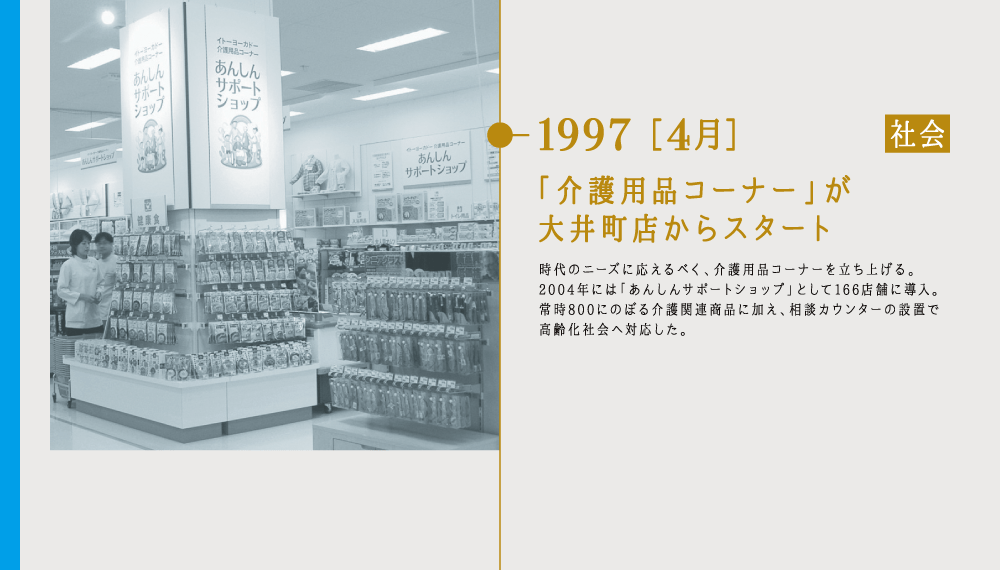 1997 ［4月］「介護用品コーナー」が大井町店からスタート