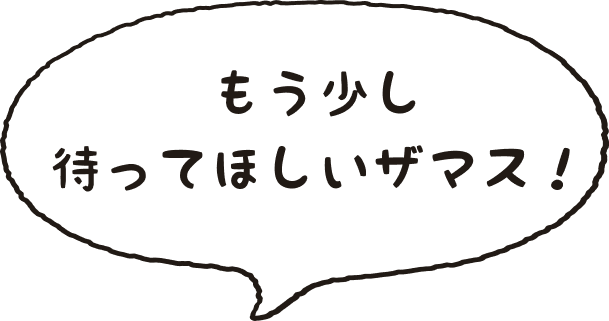 もう少し待ってほしいザマス!