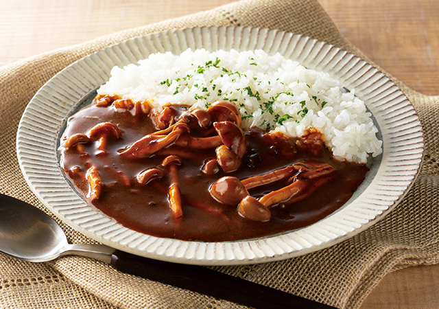 ポン酢でさっぱりきのこカレー