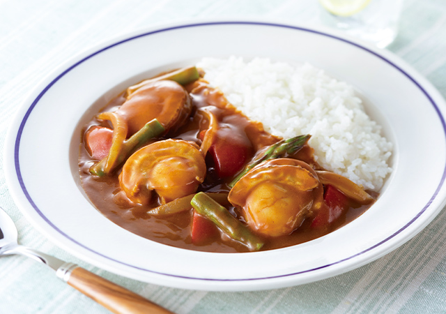 ホタテとアスパラのシーフードカレー