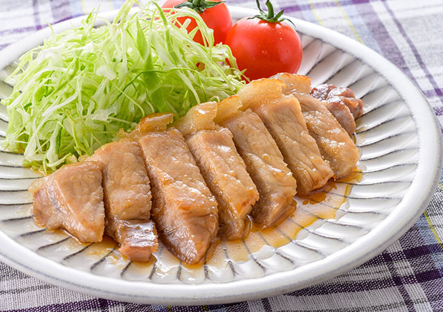 豚肉の甘酢照り焼き