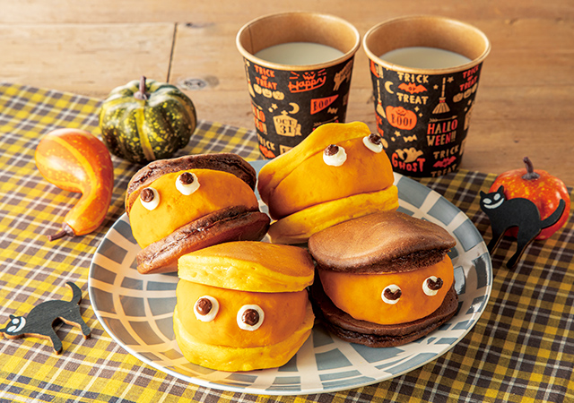 かぼちゃのおばけホットケーキサンド