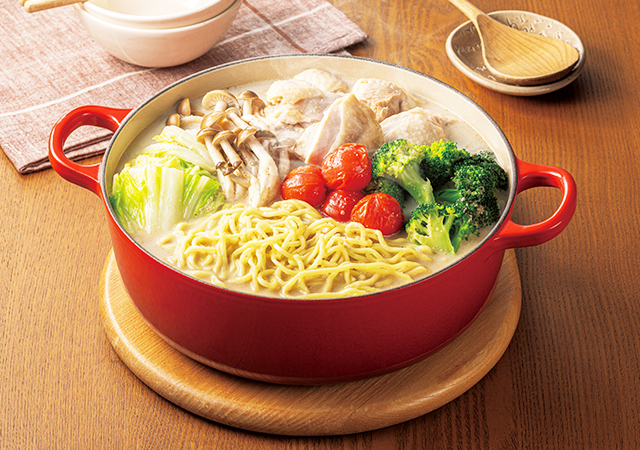 夜食に！ごま豆乳らーめん鍋