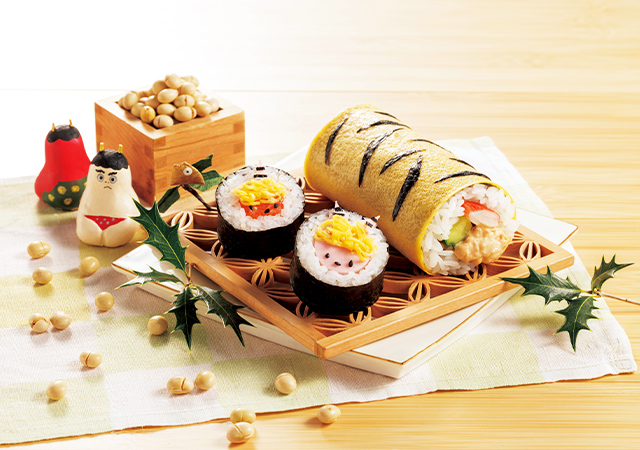 3種の節分オニの巻物