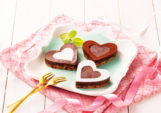 ハートの生チョコケーキ