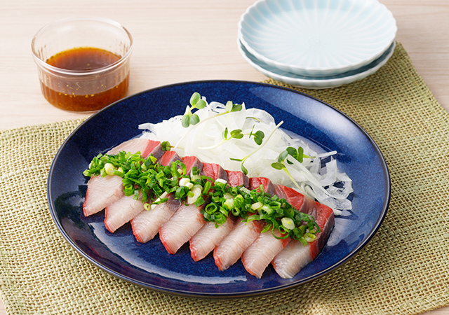 ぶりのお刺身 ゆずこしょうだれ