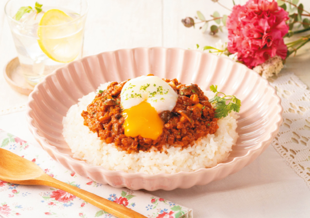 トマトジュースで濃厚キーマカレー
