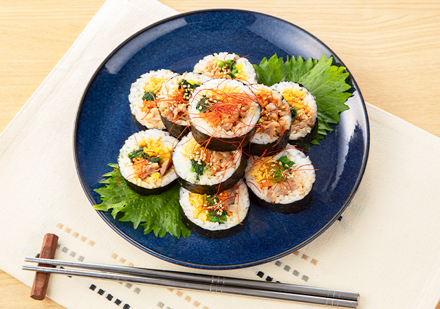 味付肉で簡単キンパ風