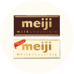 明治「・ミルクチョコレート ・ホワイトチョコレート」