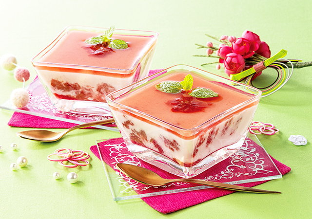 フルーチェとカルピスで作るミルクプリン