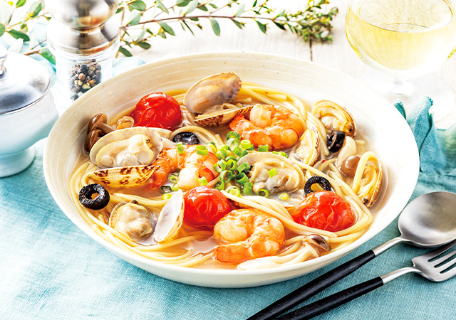 和風アクアパッツァパスタ