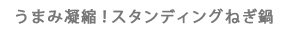 うまみ凝縮！スタンディングねぎ鍋
