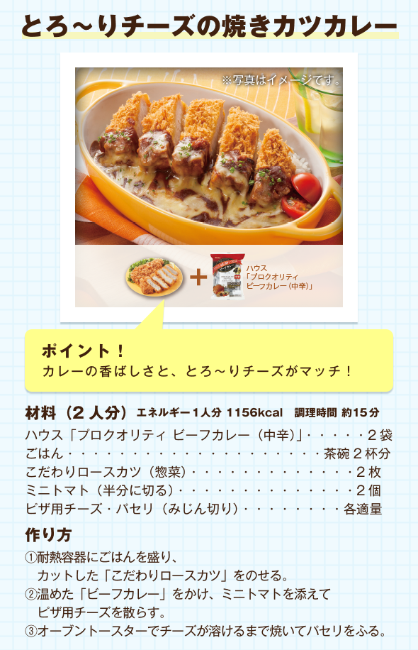 とろ～りチーズの焼きカツカレー