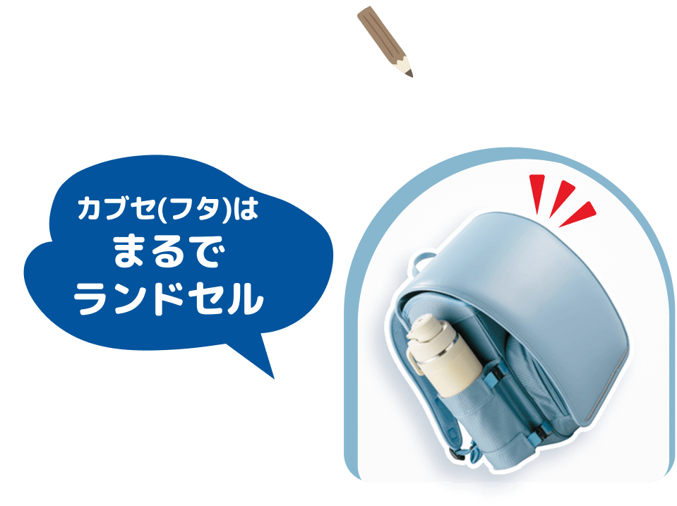 かわのかぶせが、まるでランドセル