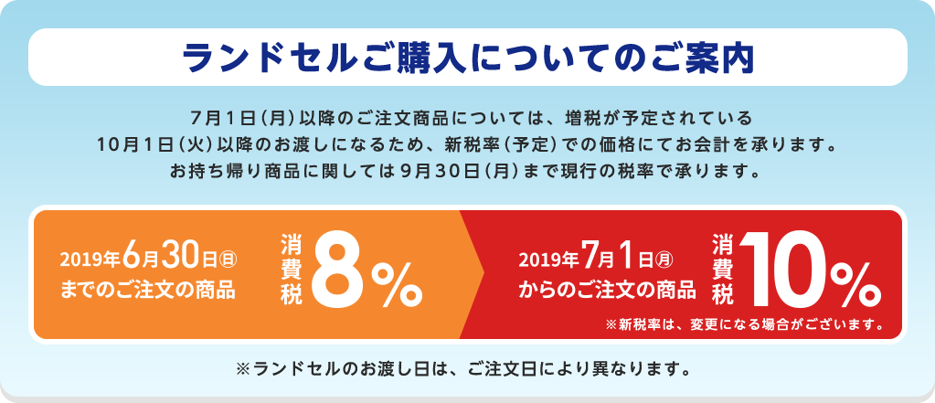 ランドセルご購入についてのご案内