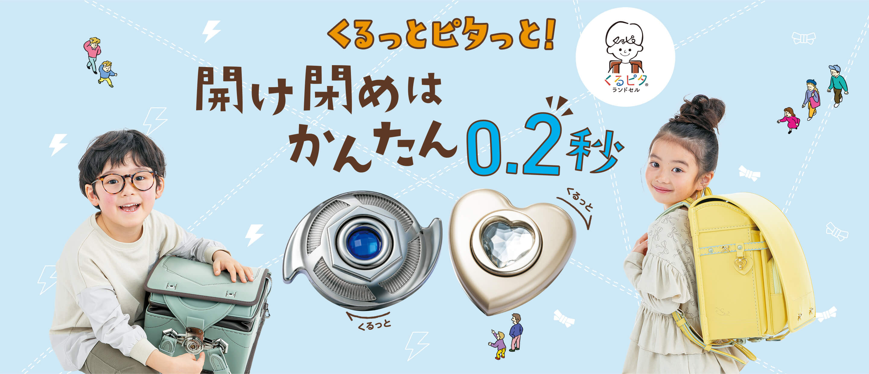 くるっとピタっと！開け閉めはかんたん0.2秒