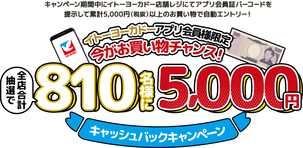 抽選で810名様に5,000円キャッシュバックキャンペーン