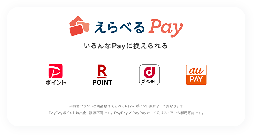 えらべるPay いろいろなPayに換えられる