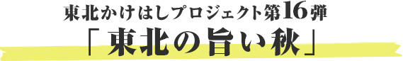 東北かけはしプロジェクト第16弾 「東北の旨い秋」