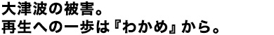 大津波の被害。再生への一歩は『わかめ』から。
