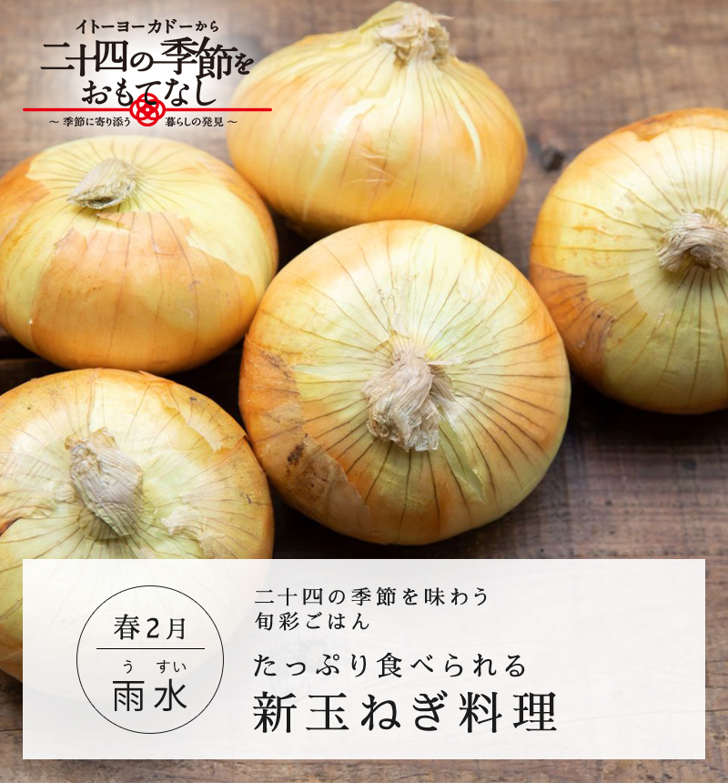 たっぷり食べられる　新玉ねぎ料理