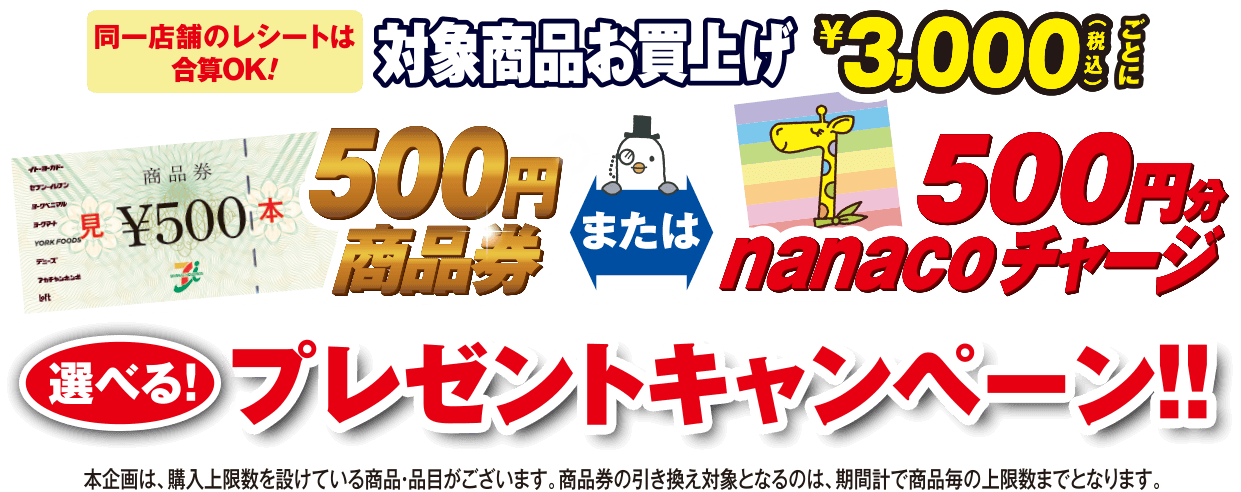 商品券プレゼントキャンペーン