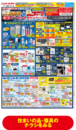 食料品のチラシをみる